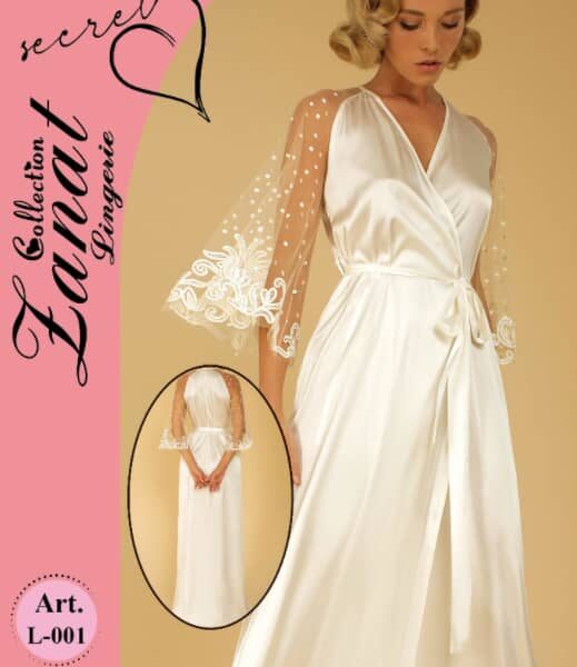KIMONO SATIN BLANC L001