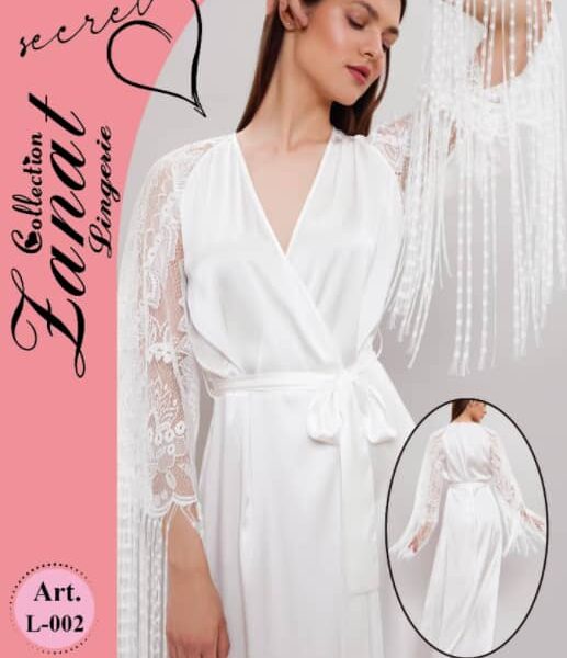 KIMONO SATIN BLANC L002